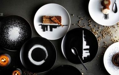 Черно - белая сервировка с коллекцией ARTY CREATION от DEGRENNE